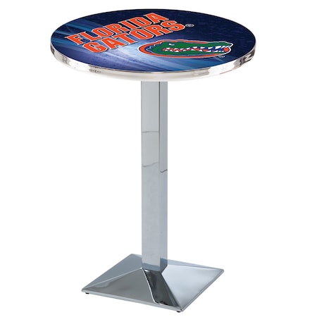 Holland Bar Stool Co 36" Chrome Florida Pub Table, 36" dia. Top L217C3636FlorUn-D2